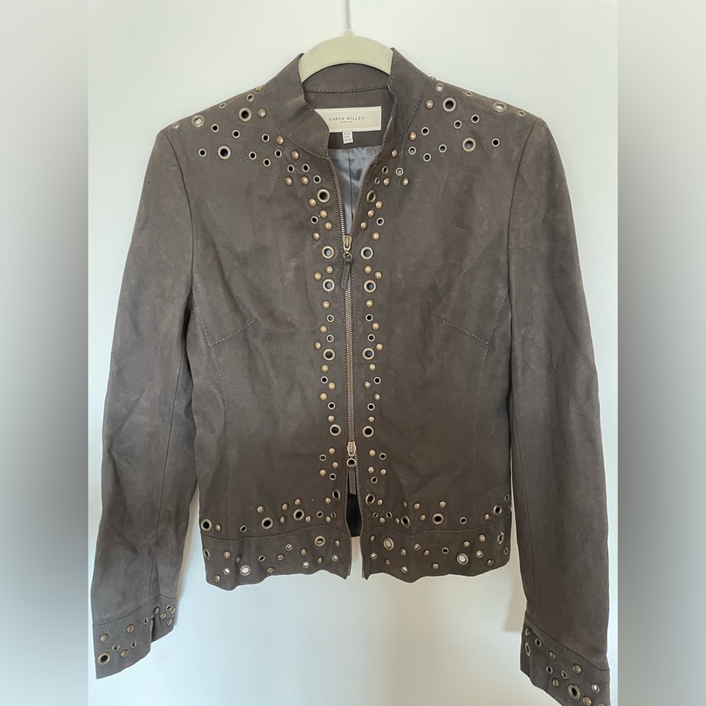 Karen Millen double zip grommet jacket